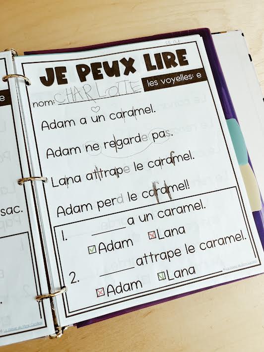 example of a reading worksheet for teaching how to read a foreign language in your homeschool