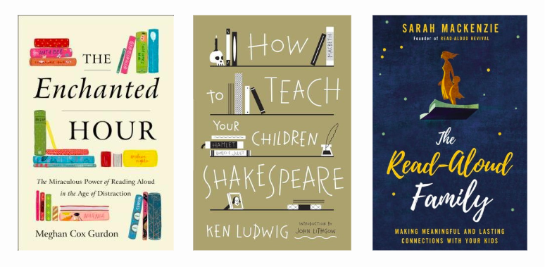 three book covers for motivating reading aloud as a summer learning activity