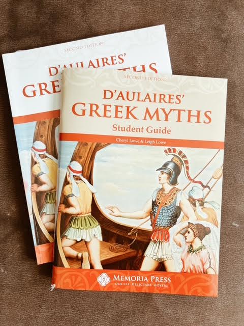 Memoria Press Greek Myths textbook and teacher manual