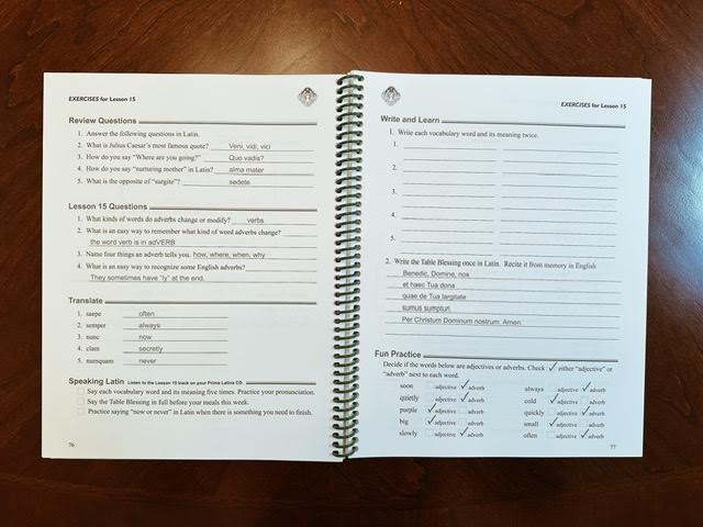 Prima Latina teacher manual spread two
