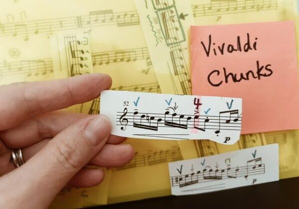 chunks of music for student to practice