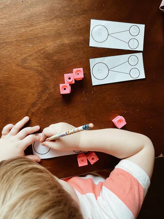 writing preschool number bonds