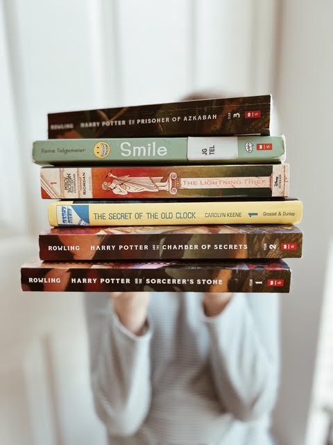 book stack of advanced reader