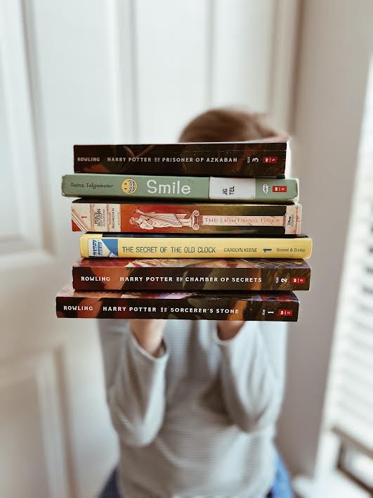 advanced reader book stack