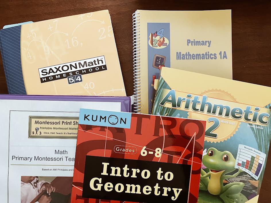 collection of math textbooks