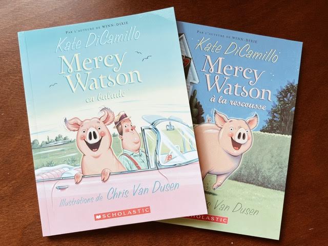 covers of French read aloud of Mercy Watson